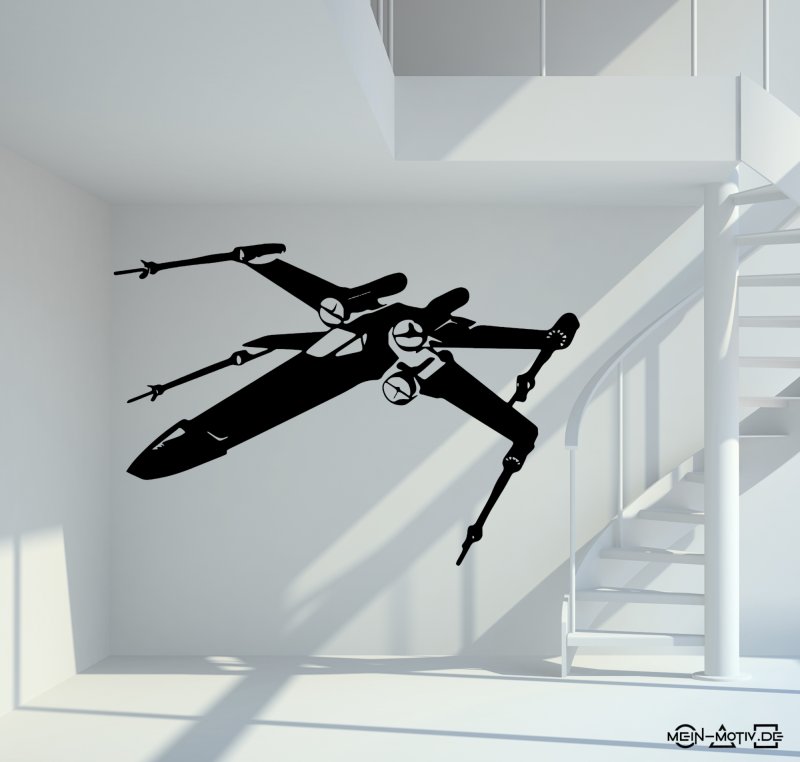 46384 Star Wars - X Wing Fighter seitlich Wandtattoo